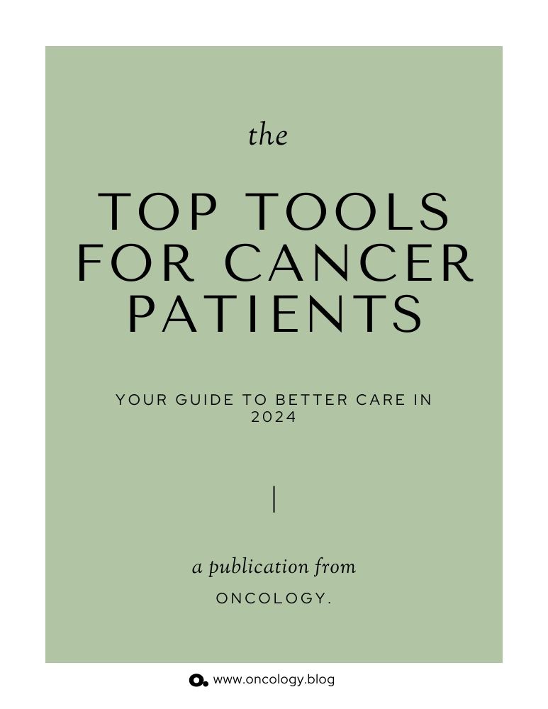 Cover page for Top Tools for Cancer Patients: YOUR Guide to Better Care in 2024 in the colour sage green